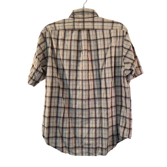 RALPH LAUREN Men’s Vintage Plaid Short Sleeve Button Down Shirt / Size: Large - Picture 2 of 6
